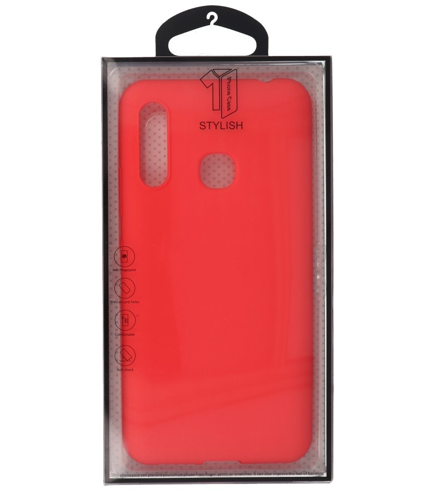 Farvet TPU-etui til Samsung Galaxy A70e Rød