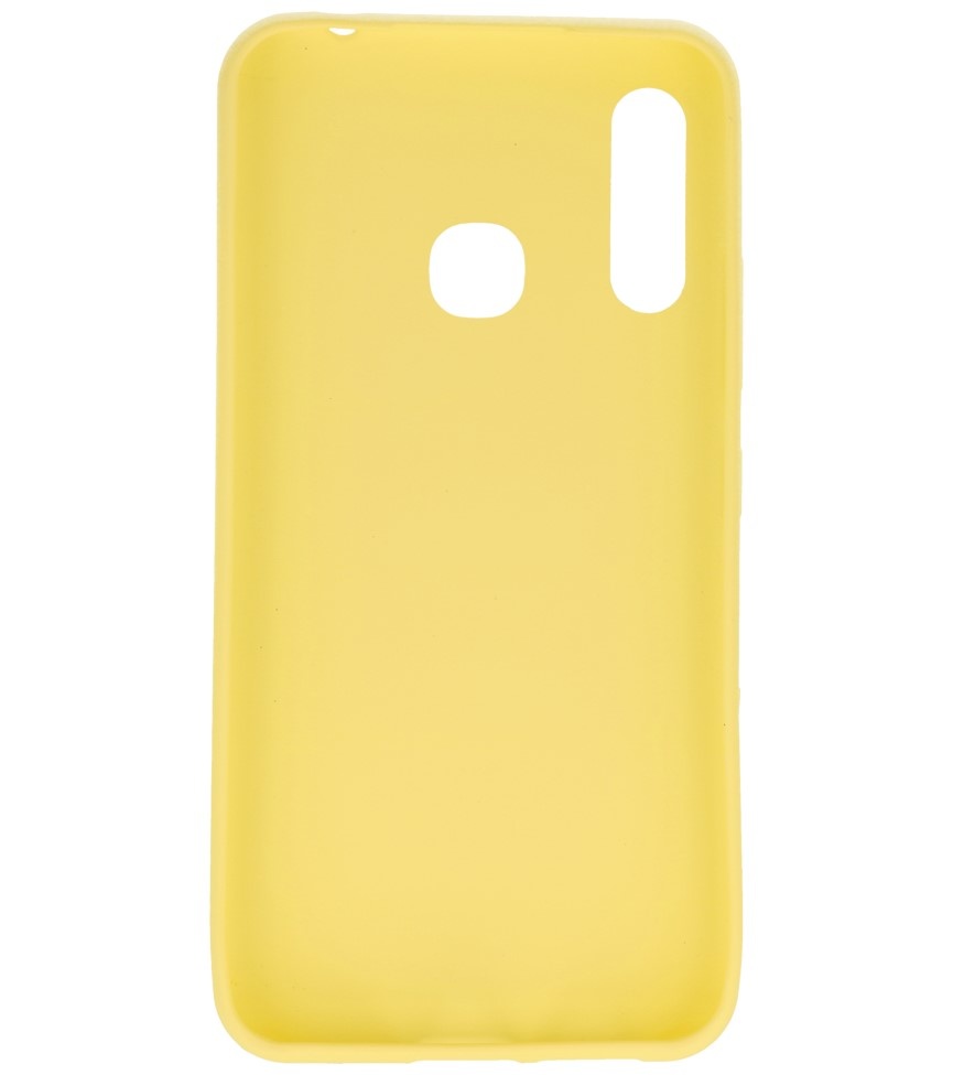 Farvet TPU Cover til Samsung Galaxy A70e Gul