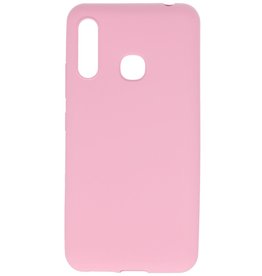 Coque en TPU couleur pour Samsung Galaxy A70e Rose