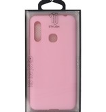 Farvet TPU-etui til Samsung Galaxy A70e Pink