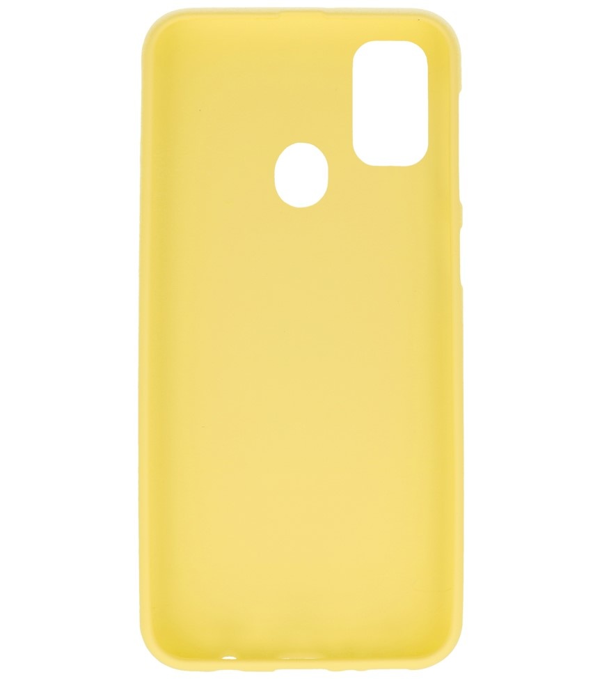 Farvet TPU Cover til Samsung Galaxy M31 Gul