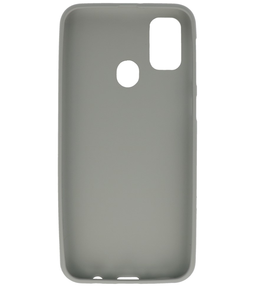 Farvet TPU-etui til Samsung Galaxy M31 Grå