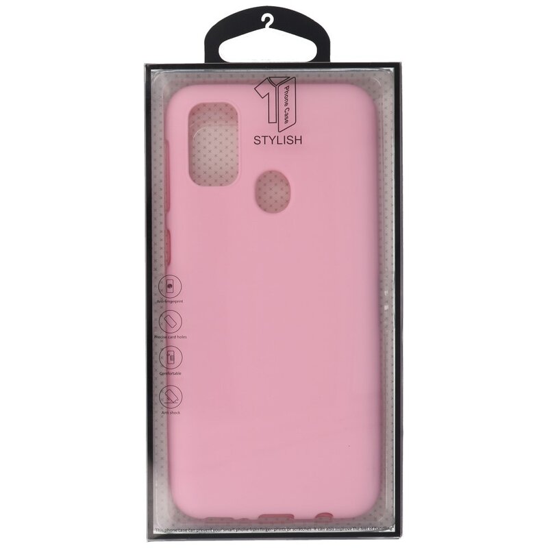 Coque en TPU couleur pour Samsung Galaxy M31 Rose
