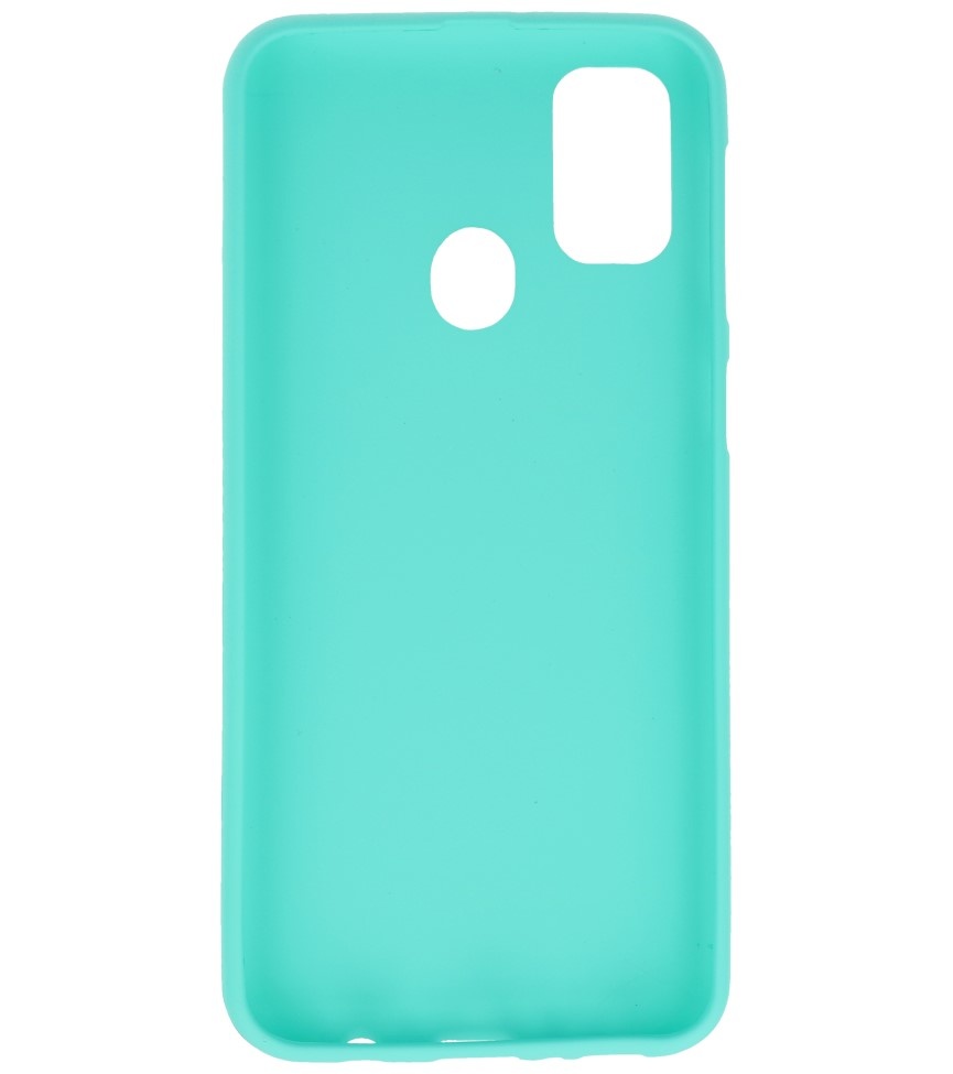 Farvet TPU-etui til Samsung Galaxy M31 Turkis