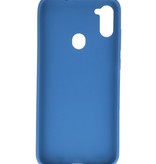 Farvet TPU-etui til Samsung Galaxy A11 Navy
