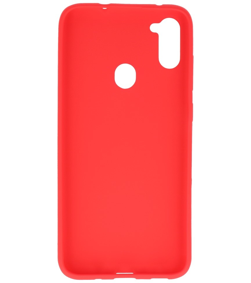 Farvet TPU-etui til Samsung Galaxy A11 Rød
