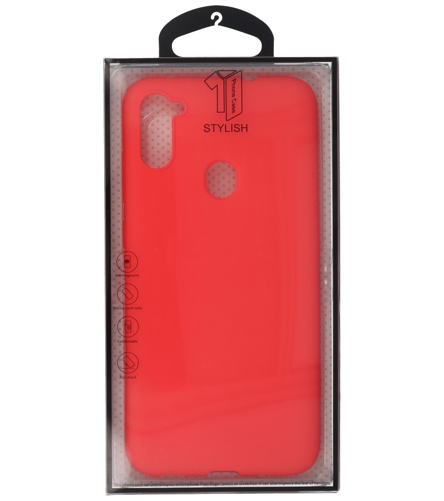 Carcasa de TPU en color para Samsung Galaxy A11 Rojo