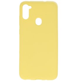 Carcasa de TPU en color para Samsung Galaxy A11 Amarillo