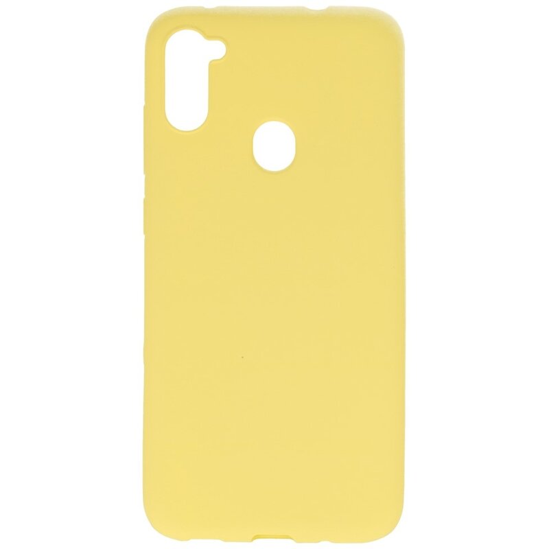 Color TPU Hoesje voor Samsung Galaxy A11 Geel