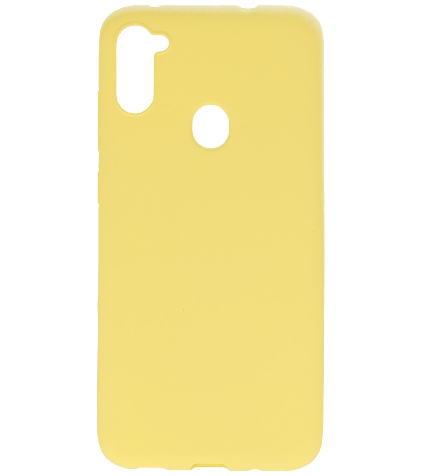 Farvet TPU Cover til Samsung Galaxy A11 Gul