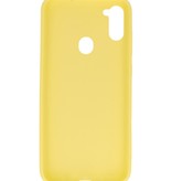Farvet TPU Cover til Samsung Galaxy A11 Gul