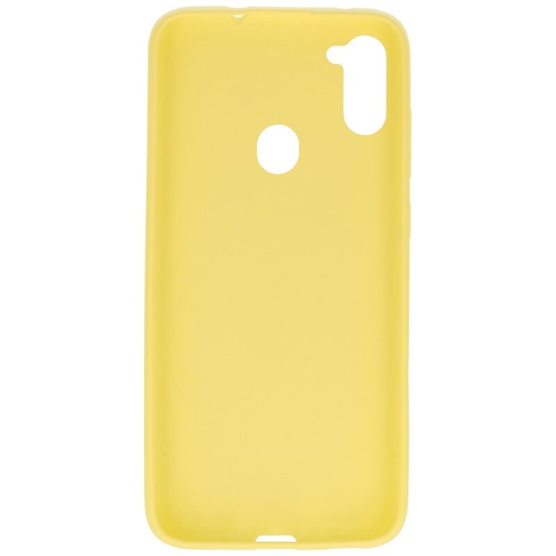 Carcasa de TPU en color para Samsung Galaxy A11 Amarillo