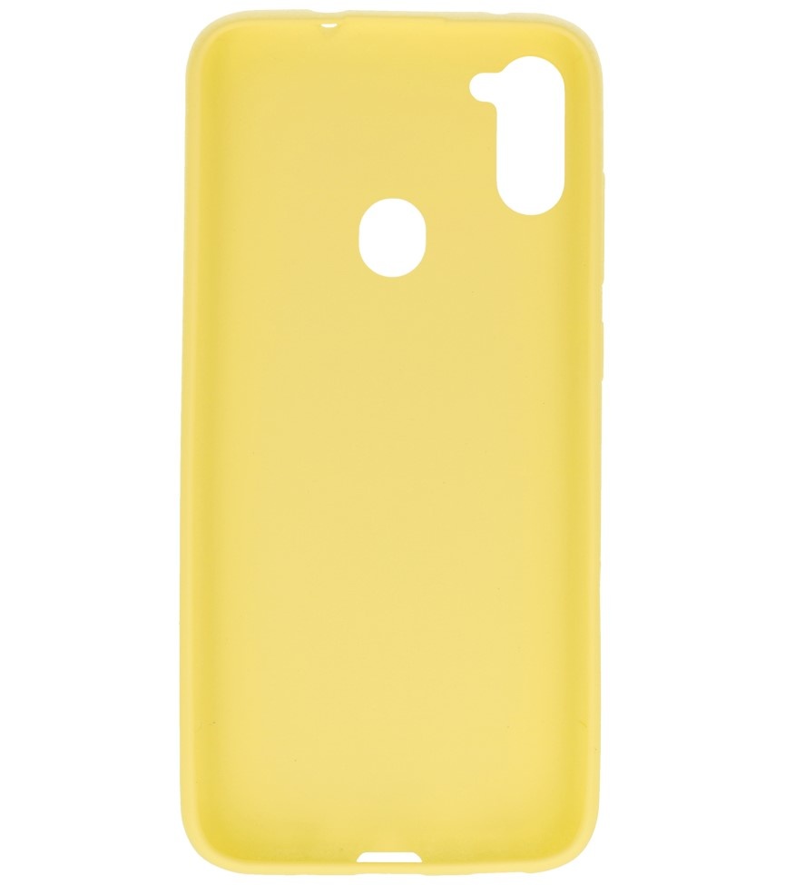 Color TPU Case for Samsung Galaxy A11 Yellow