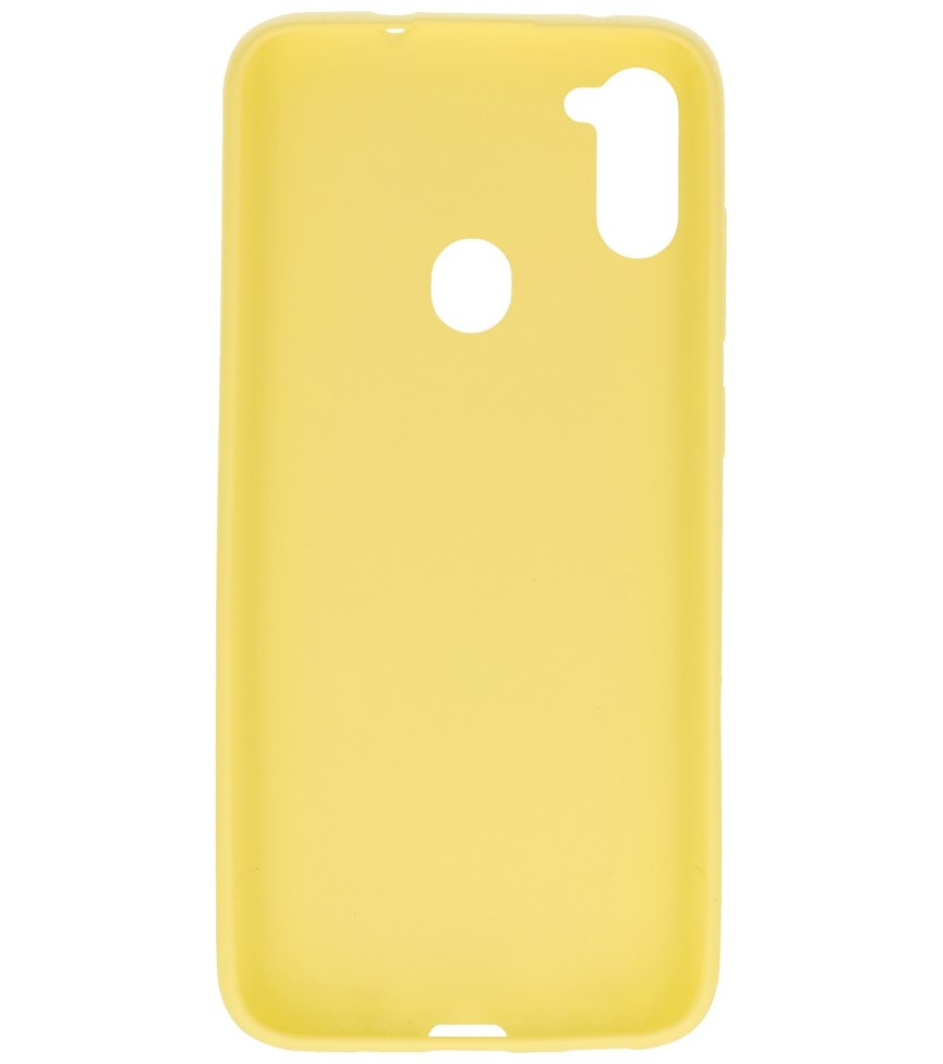 Color TPU Hoesje voor Samsung Galaxy A11 Geel