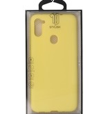 Carcasa de TPU en color para Samsung Galaxy A11 Amarillo