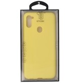 Carcasa de TPU en color para Samsung Galaxy A11 Amarillo