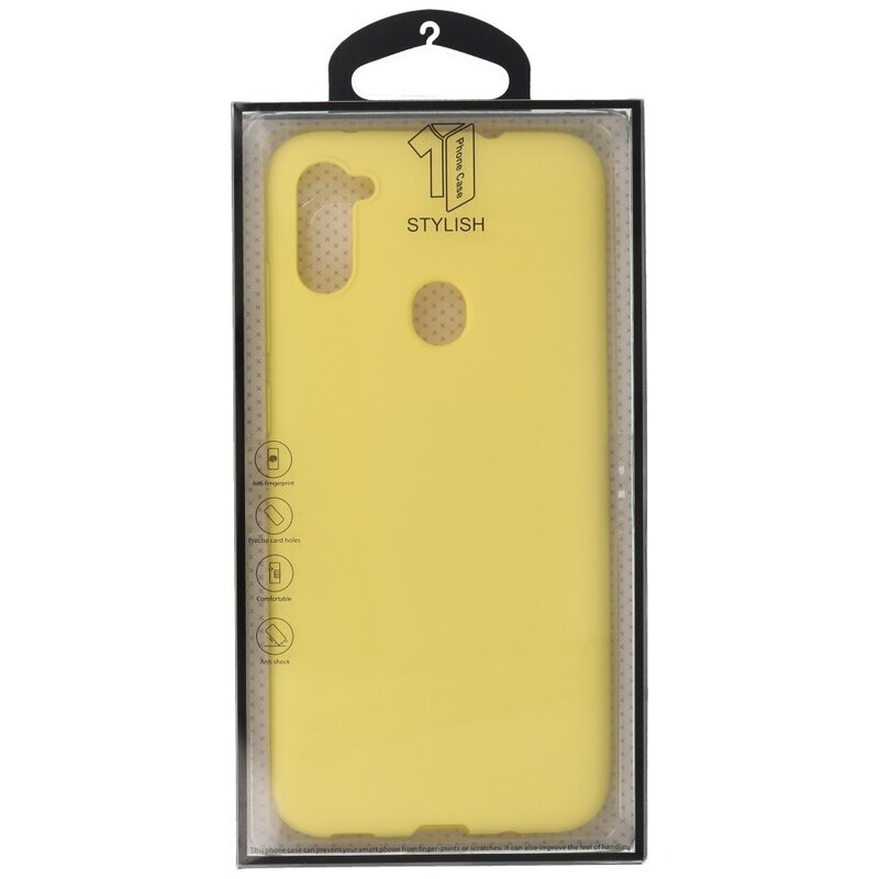 Custodia in TPU a colori per Samsung Galaxy A11 gialla