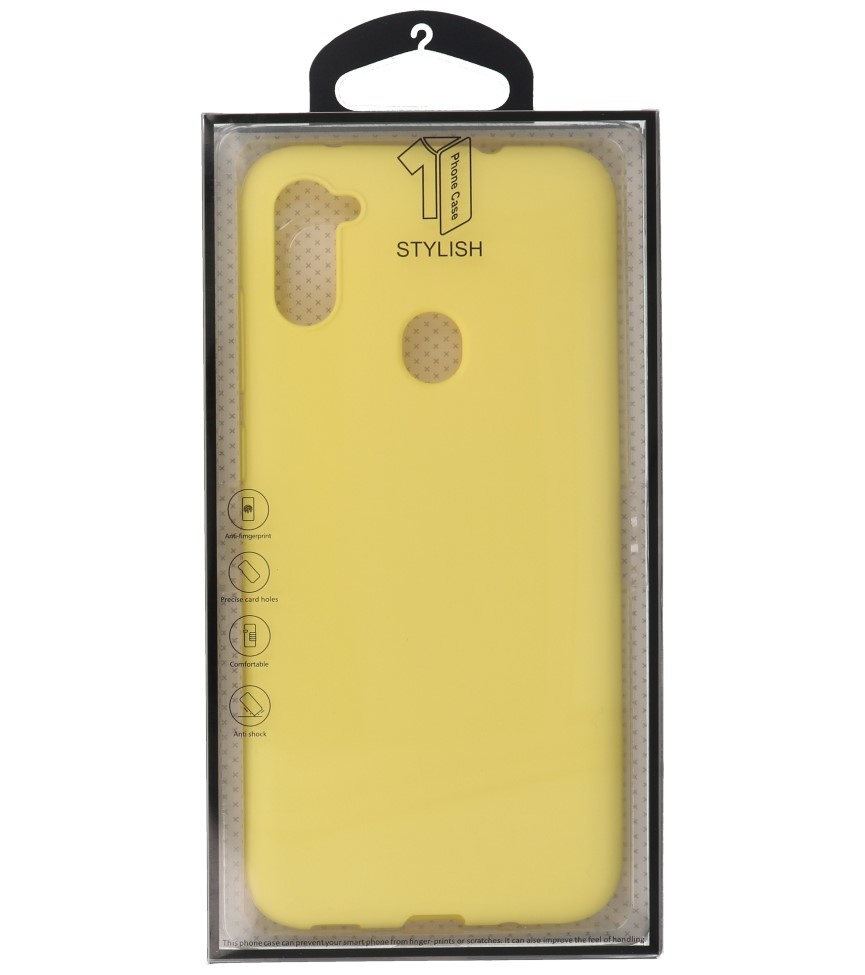 Coque en TPU couleur pour Samsung Galaxy A11 Jaune