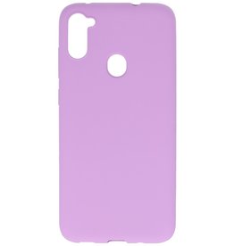 Farvet TPU Cover til Samsung Galaxy A11 Lilla