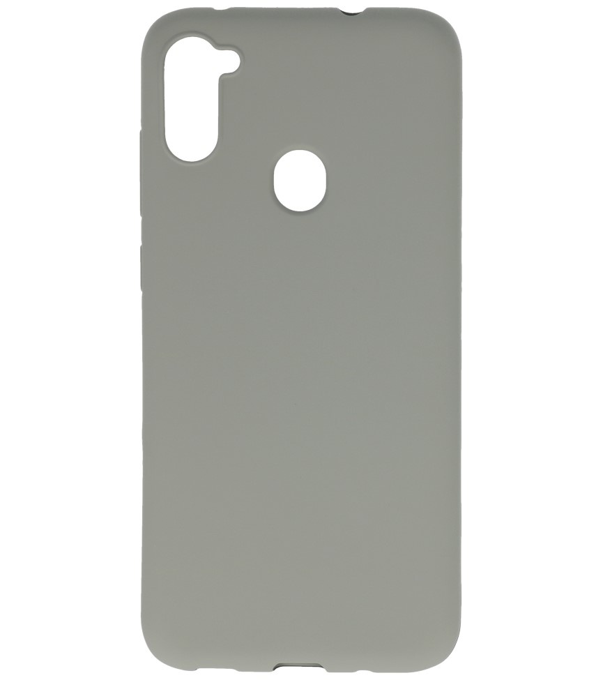 Coque en TPU couleur pour Samsung Galaxy A11 Gris