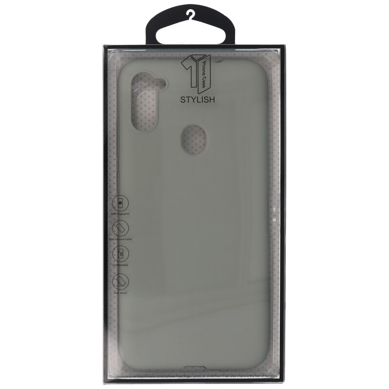 Farvet TPU Cover til Samsung Galaxy A11 Grå
