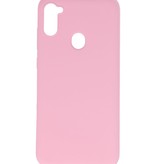 Coque en TPU couleur pour Samsung Galaxy A11 Rose