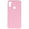 Farvet TPU Cover til Samsung Galaxy A11 Pink