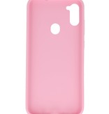 Coque en TPU couleur pour Samsung Galaxy A11 Rose