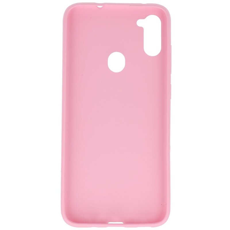 Farvet TPU Cover til Samsung Galaxy A11 Pink