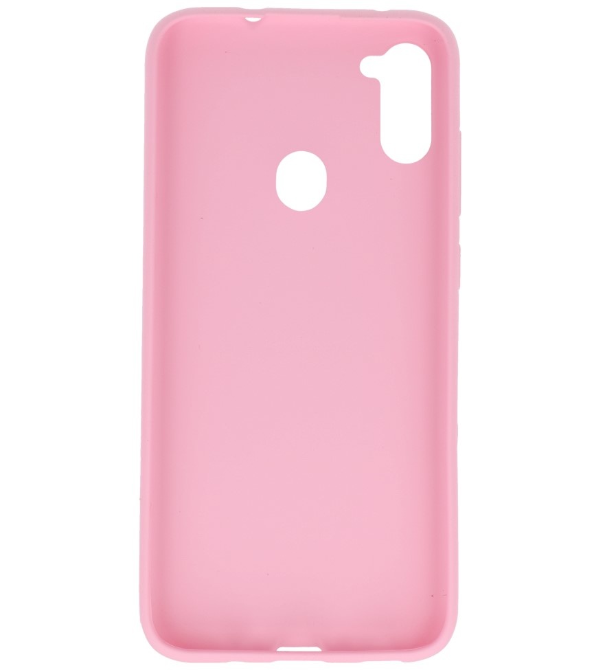 Coque en TPU couleur pour Samsung Galaxy A11 Rose