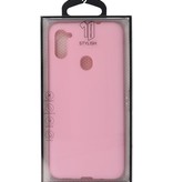 Farvet TPU Cover til Samsung Galaxy A11 Pink
