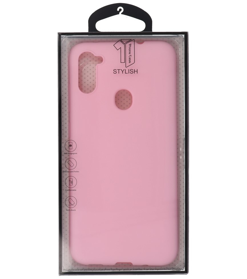 Coque en TPU couleur pour Samsung Galaxy A11 Rose