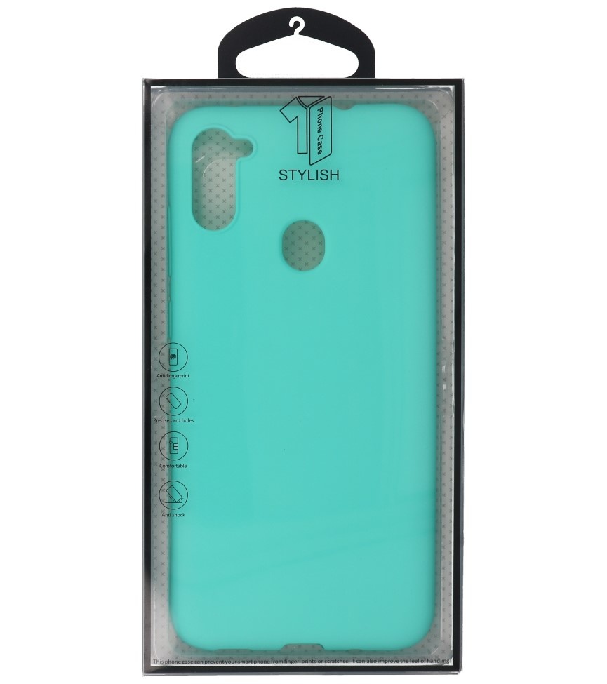 Color TPU Hoesje voor Samsung Galaxy A11 Turquoise