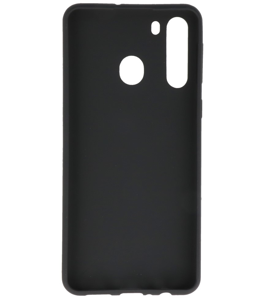 Farbige TPU-Hülle für Samsung Galaxy A21 Schwarz