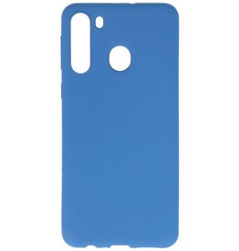 Carcasa de TPU en color para Samsung Galaxy A21 Azul marino