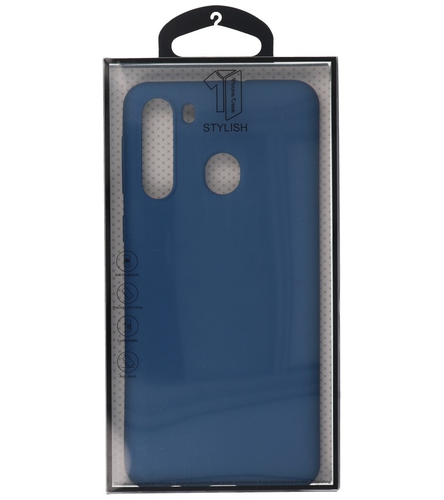 Color TPU Hoesje voor Samsung Galaxy A21 Navy