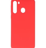 Farvet TPU Cover til Samsung Galaxy A21 Rød