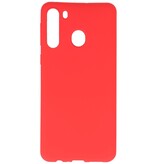 Color TPU Case for Samsung Galaxy A21 Red