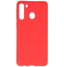 Coque en TPU couleur pour Samsung Galaxy A21 Rouge