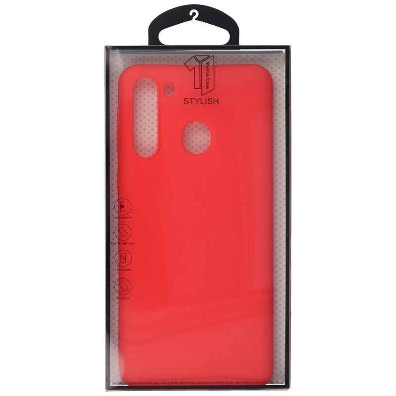Color TPU Case for Samsung Galaxy A21 Red