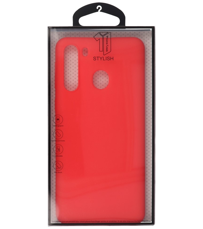 Coque en TPU couleur pour Samsung Galaxy A21 Rouge