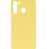 Carcasa de TPU en color para Samsung Galaxy A21 Amarillo