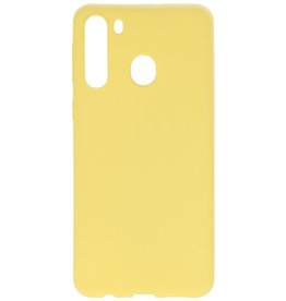 Carcasa de TPU en color para Samsung Galaxy A21 Amarillo