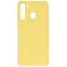 Carcasa de TPU en color para Samsung Galaxy A21 Amarillo