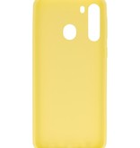 Carcasa de TPU en color para Samsung Galaxy A21 Amarillo