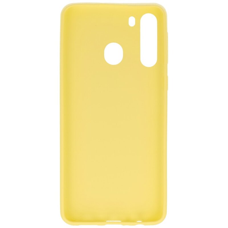 Farvet TPU Cover til Samsung Galaxy A21 Gul
