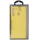 Farvet TPU Cover til Samsung Galaxy A21 Gul