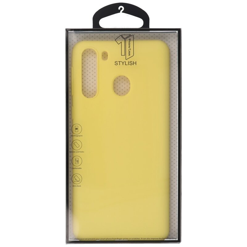 Custodia in TPU a colori per Samsung Galaxy A21 gialla