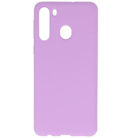 Carcasa de TPU en color para Samsung Galaxy A21 Morada