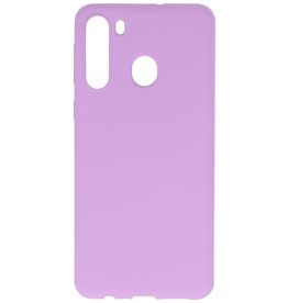 Custodia in TPU a colori per Samsung Galaxy A21 Viola